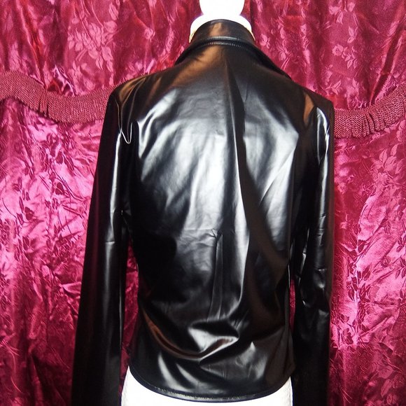 Liquid Leather Look Shirt. bnwt - Picture 3 of 13